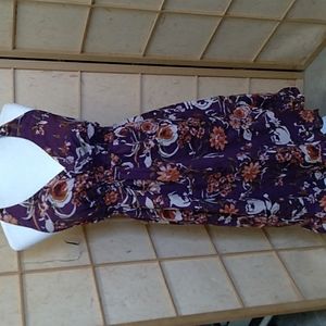 Faith Passion purple floral halter dress size 10